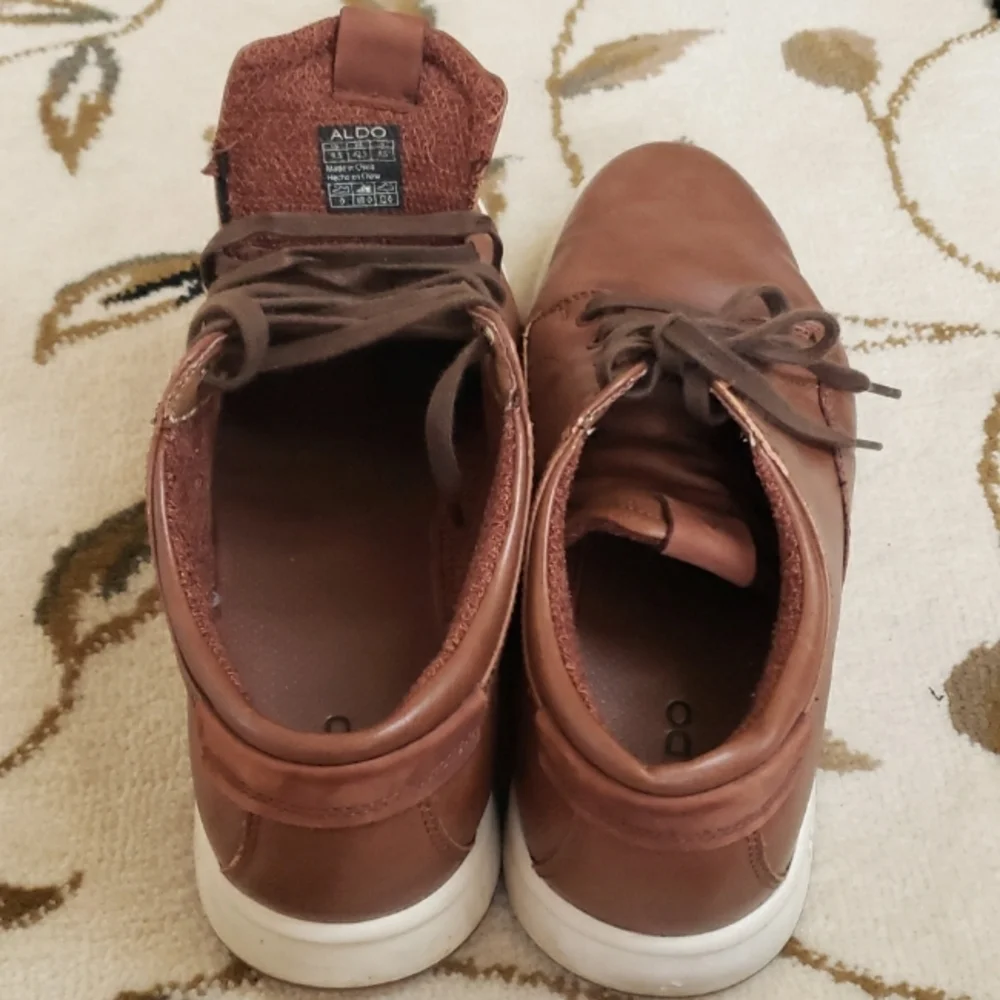 Aldo Mens Nerrawia Casual Shoes Brown Cognac Lace Up Round Toe 9.5 EUR 42.5 - Picture 14 of 16